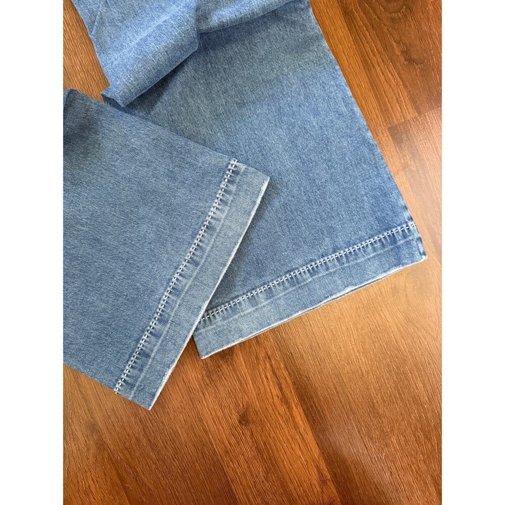 Miss Me Y2K Wide Leg Jeans Low Rise Embellished Rhinestone Flap Pockets Sz 28 - Picture 8 of 8